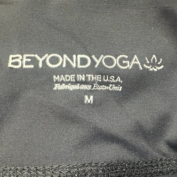 Beyond Yoga Cruz Scalloped High Waist 7/8 Yoga Leggings Black Medium Workout Gym - Picture 5 of 6